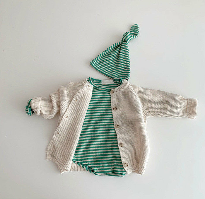 【GIRL・BOY】ワッフルニットカーディガン CawaKomostore