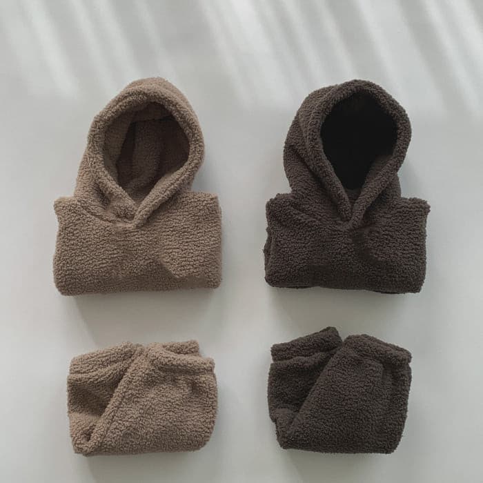 【BABY】もこもこパーカー＆ボトムスセットアップ CawaKomostore