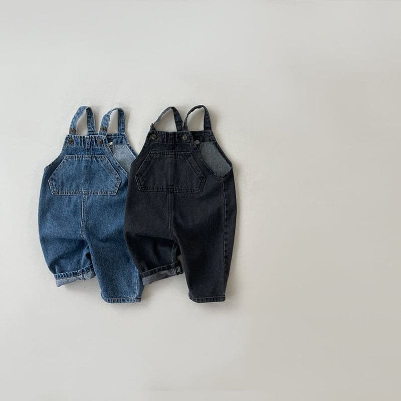 【BABY】バックデザインデニムサロペット CawaKomostore
