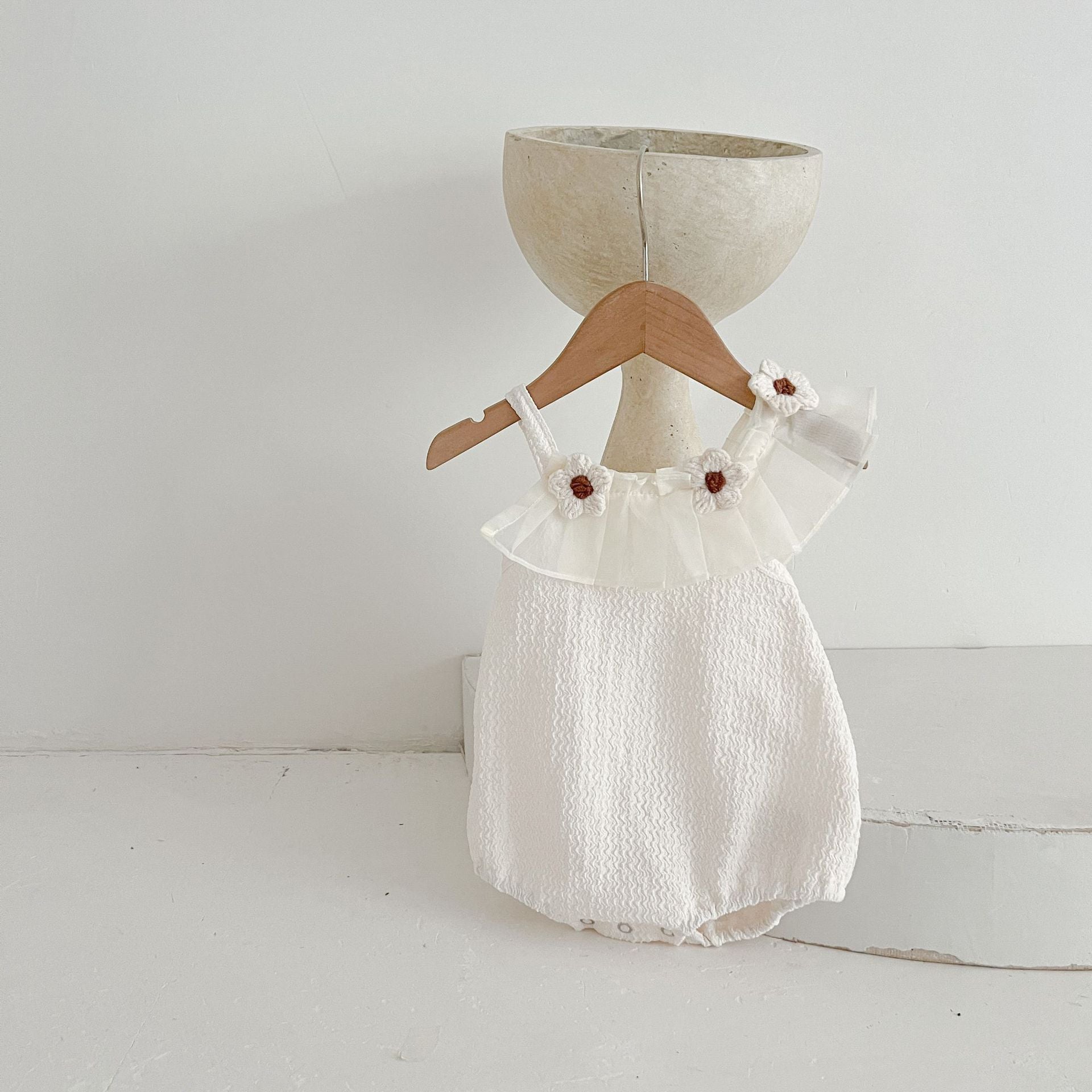 【BABY】白菊フラワーサロペット CawaKomostore