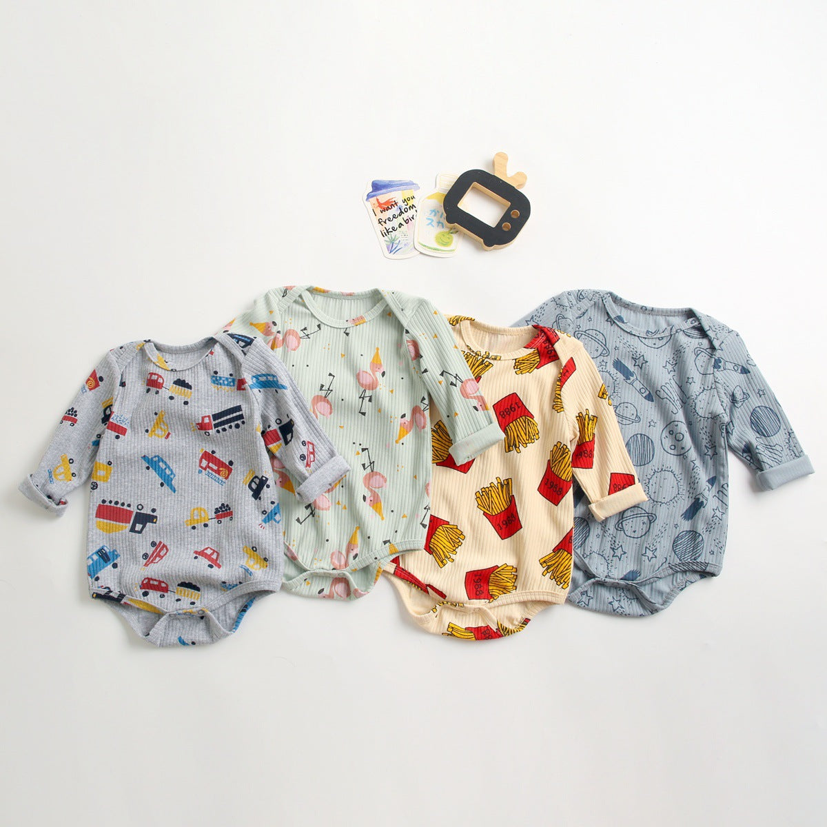 【BABY】総柄長袖ロンパース CawaKomostore