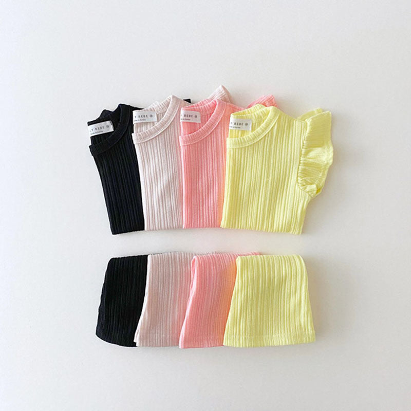 【BABY】 シンプルデザインリブセットアップ CawaKomostore