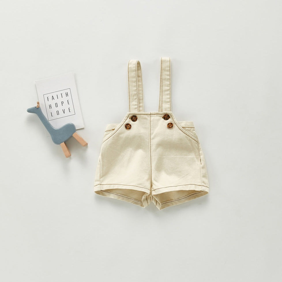【BABY】デニムショートパンツ 吊りベルト CawaKomostore