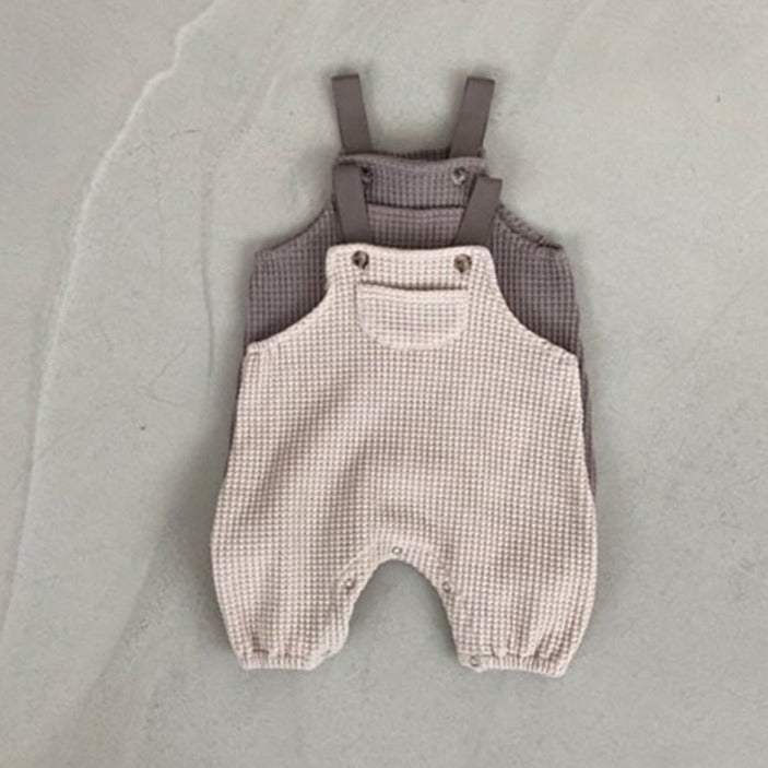 【BABY】ポケ付き・ワッフルオーバーオール CawaKomostore