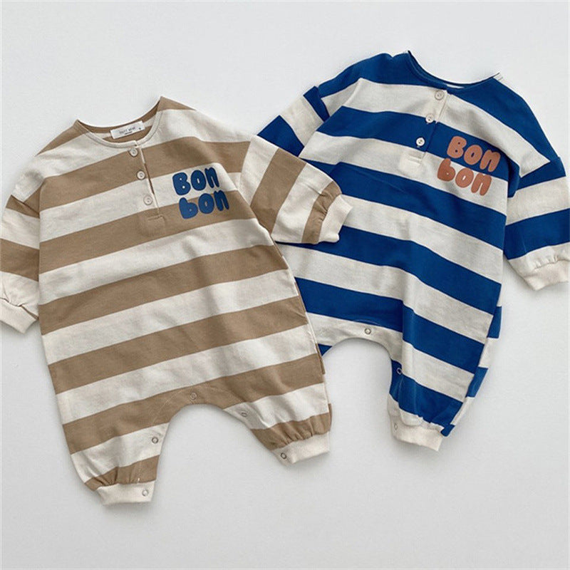 【BABY】BONBONボーダーカバーオール CawaKomostore
