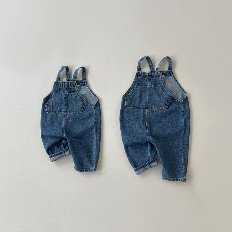 【BABY】バックデザインデニムサロペット CawaKomostore