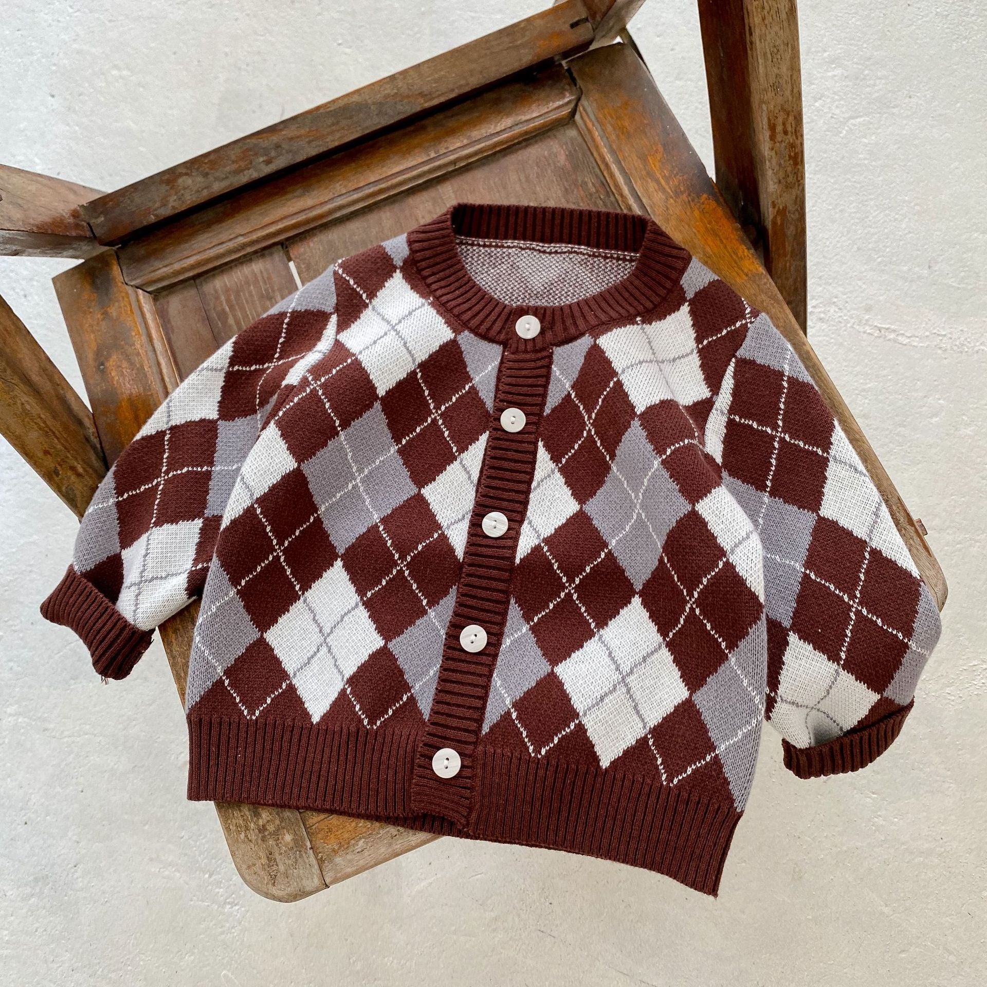 【BABY】アーガイルカーディガン CawaKomostore