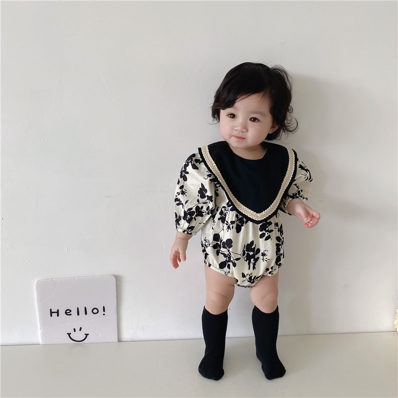 【BABY】エレガント花柄ロンパース・ワンピース CawaKomostore
