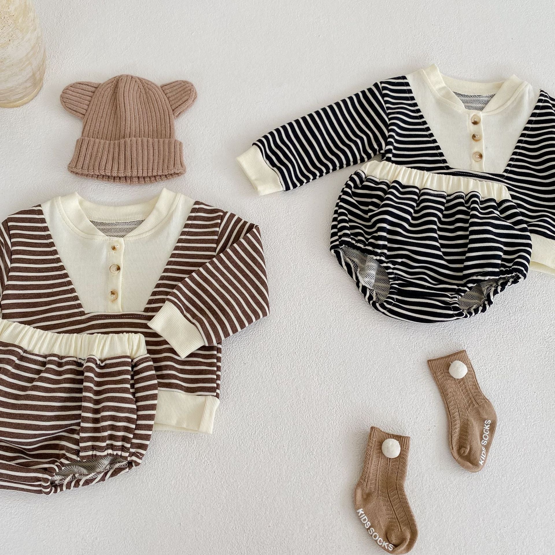 【BABY】ボーダー柄セットアップ CawaKomostore