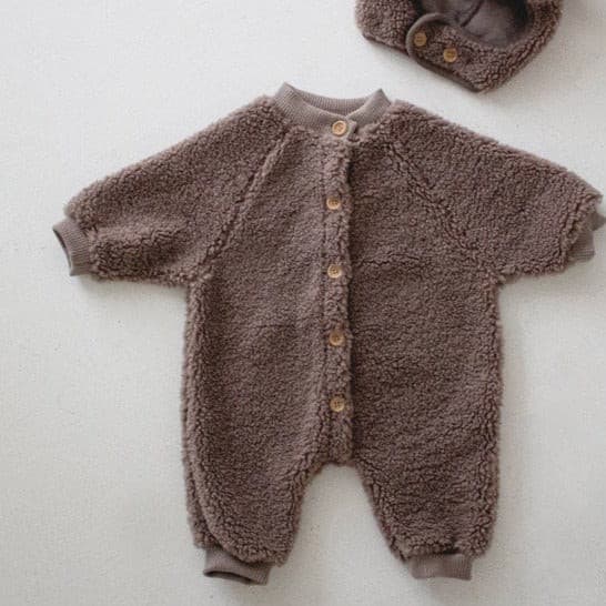 【BABY】モコモコ・ボアジャンプスーツ CawaKomostore