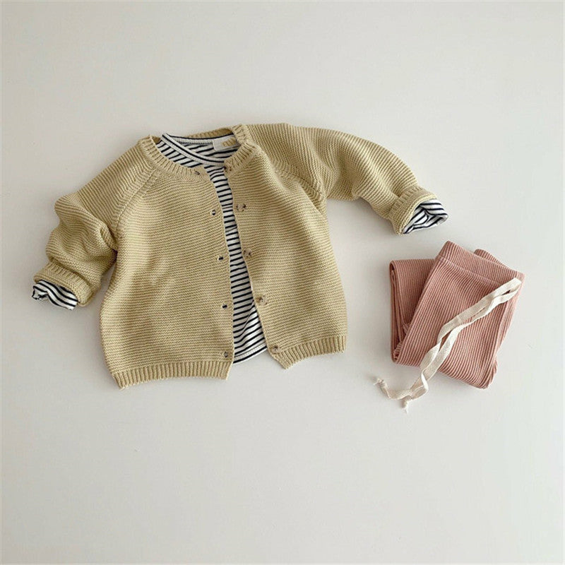 【GIRL・BOY】ワッフルニットカーディガン CawaKomostore