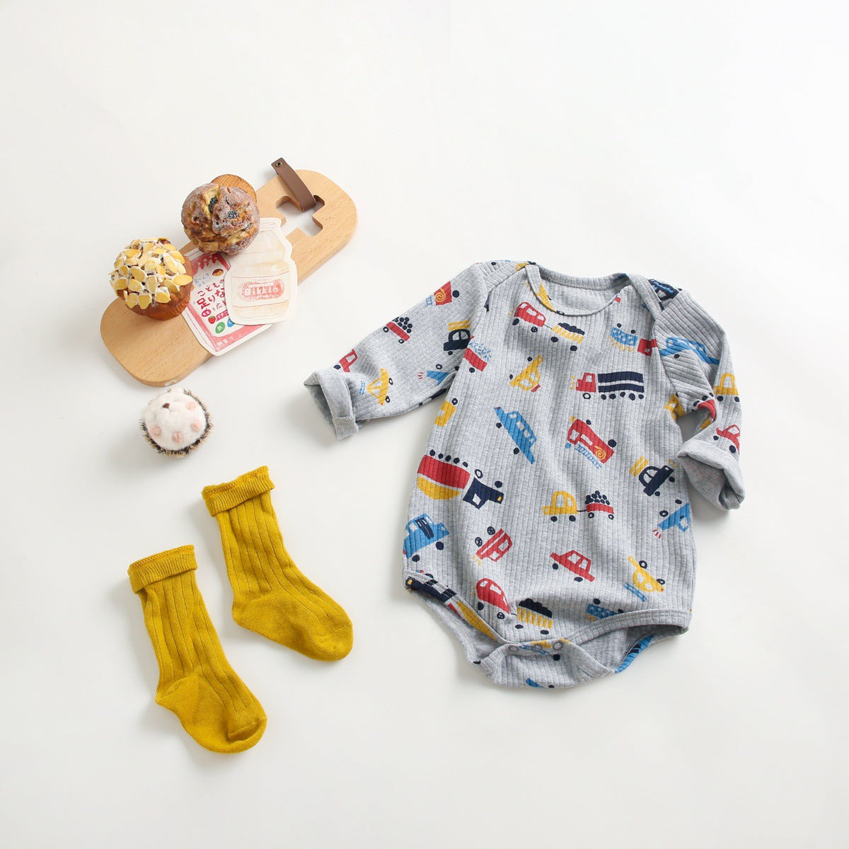 【BABY】総柄長袖ロンパース CawaKomostore