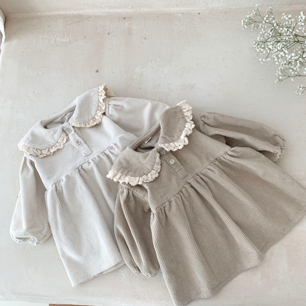 【BABY】フリル襟コーデュロイワンピース CawaKomostore