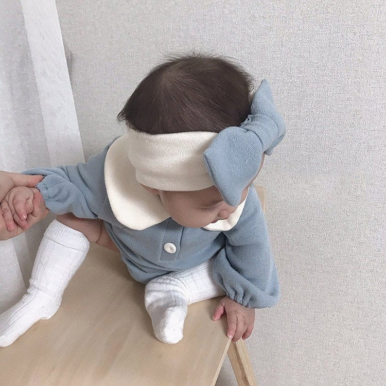 【BABY】ポロ襟ロンパース・リボンバンド付き CawaKomostore