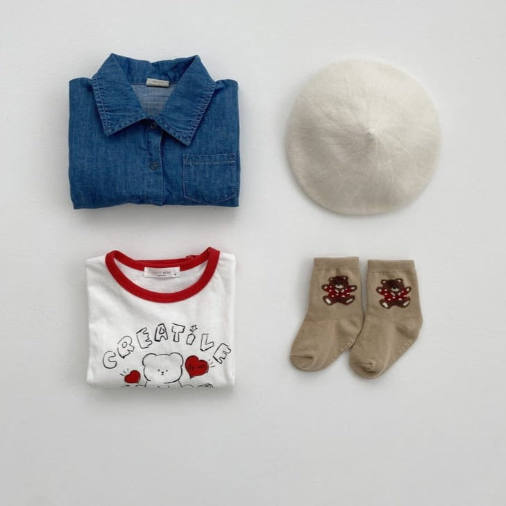 【BABY】デニムオーバーオール CawaKomostore