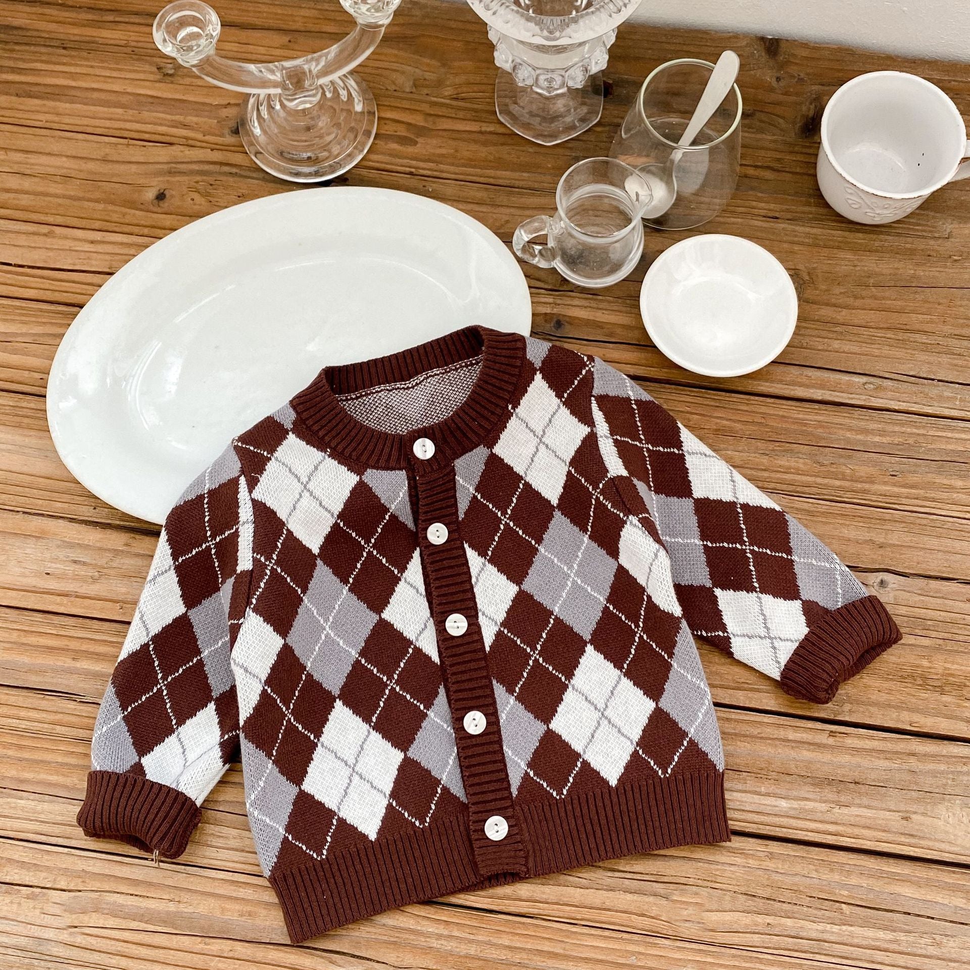 【BABY】アーガイルカーディガン CawaKomostore