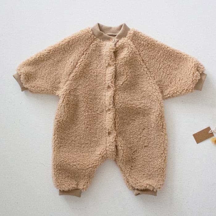 【BABY】モコモコ・ボアジャンプスーツ CawaKomostore