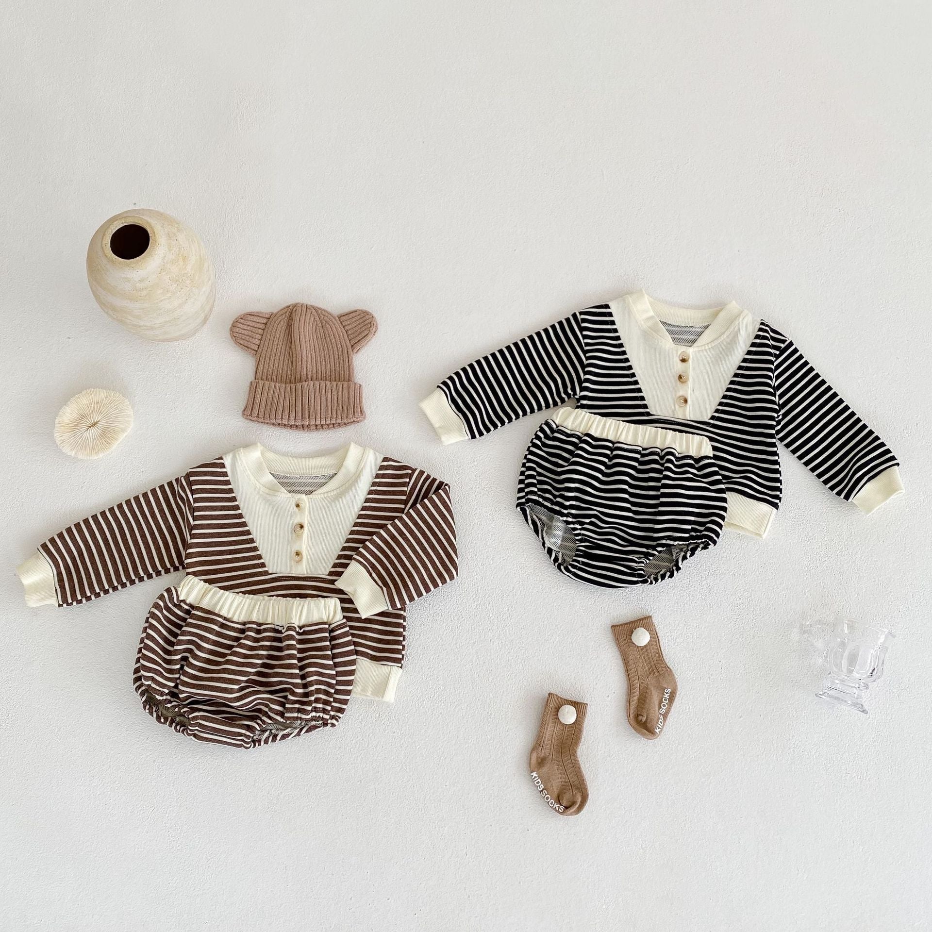 【BABY】ボーダー柄セットアップ CawaKomostore