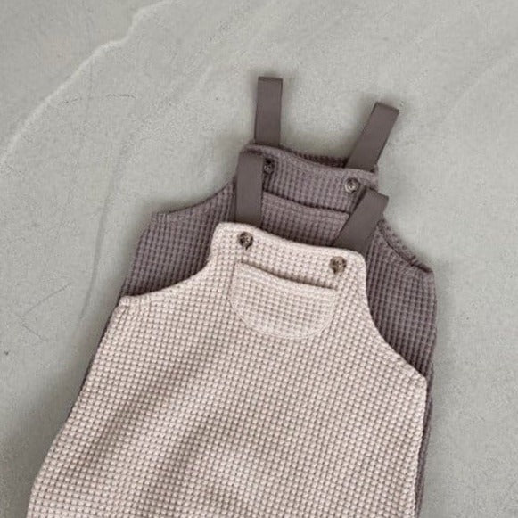 【BABY】ポケ付き・ワッフルオーバーオール CawaKomostore