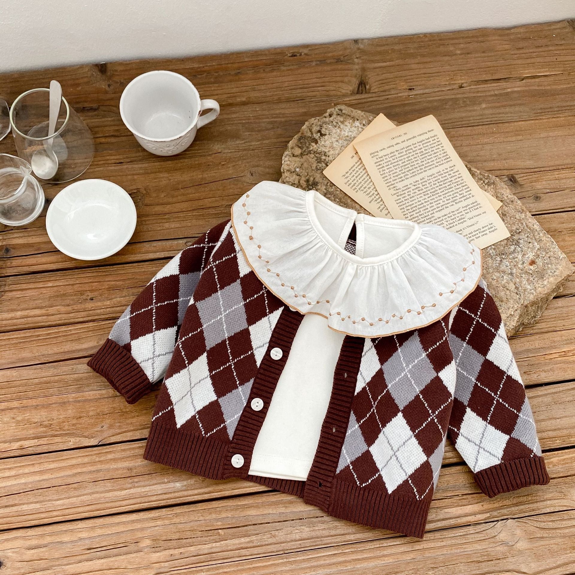 【BABY】アーガイルカーディガン CawaKomostore