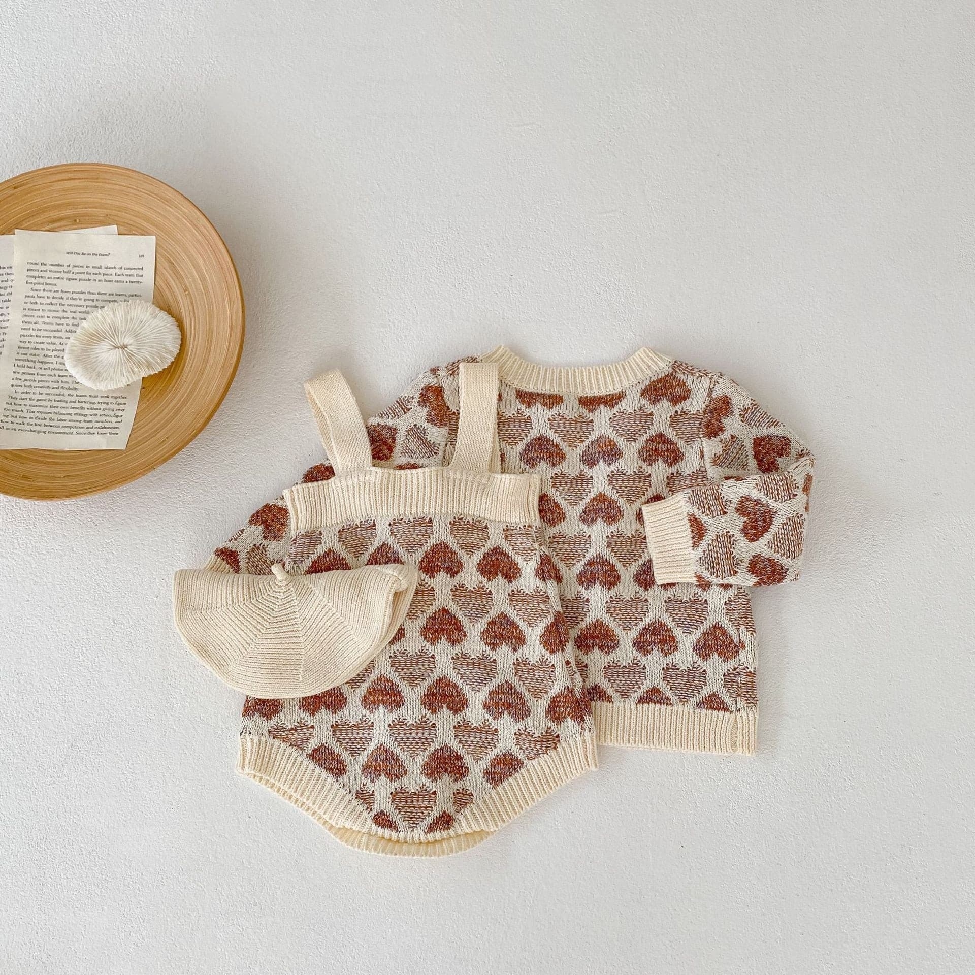 【BABY】ハートニットカーディガン/サロペット CawaKomostore