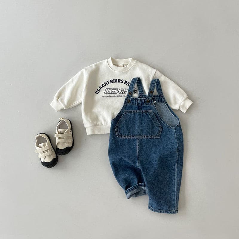 【BABY】バックデザインデニムサロペット CawaKomostore