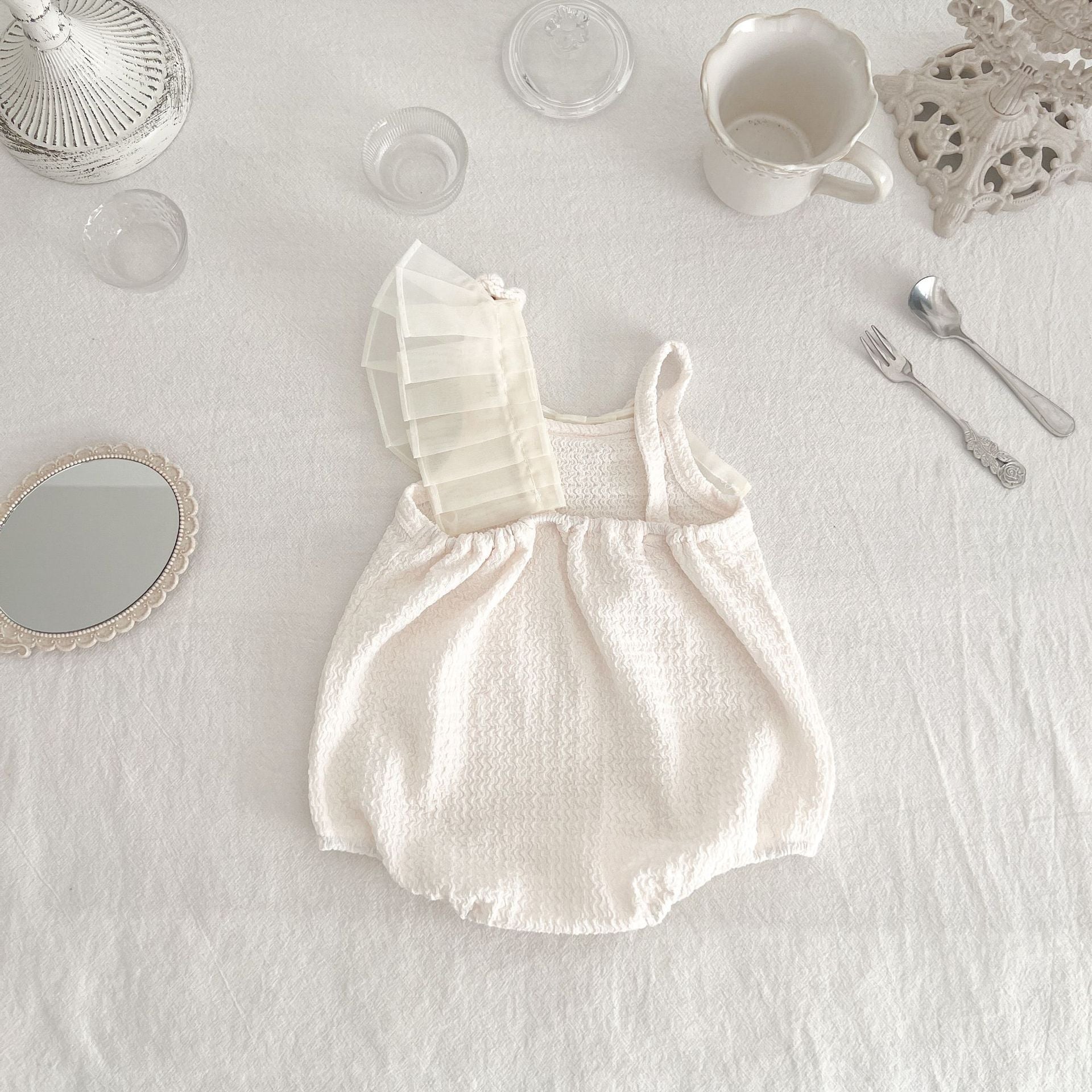 【BABY】白菊フラワーサロペット CawaKomostore