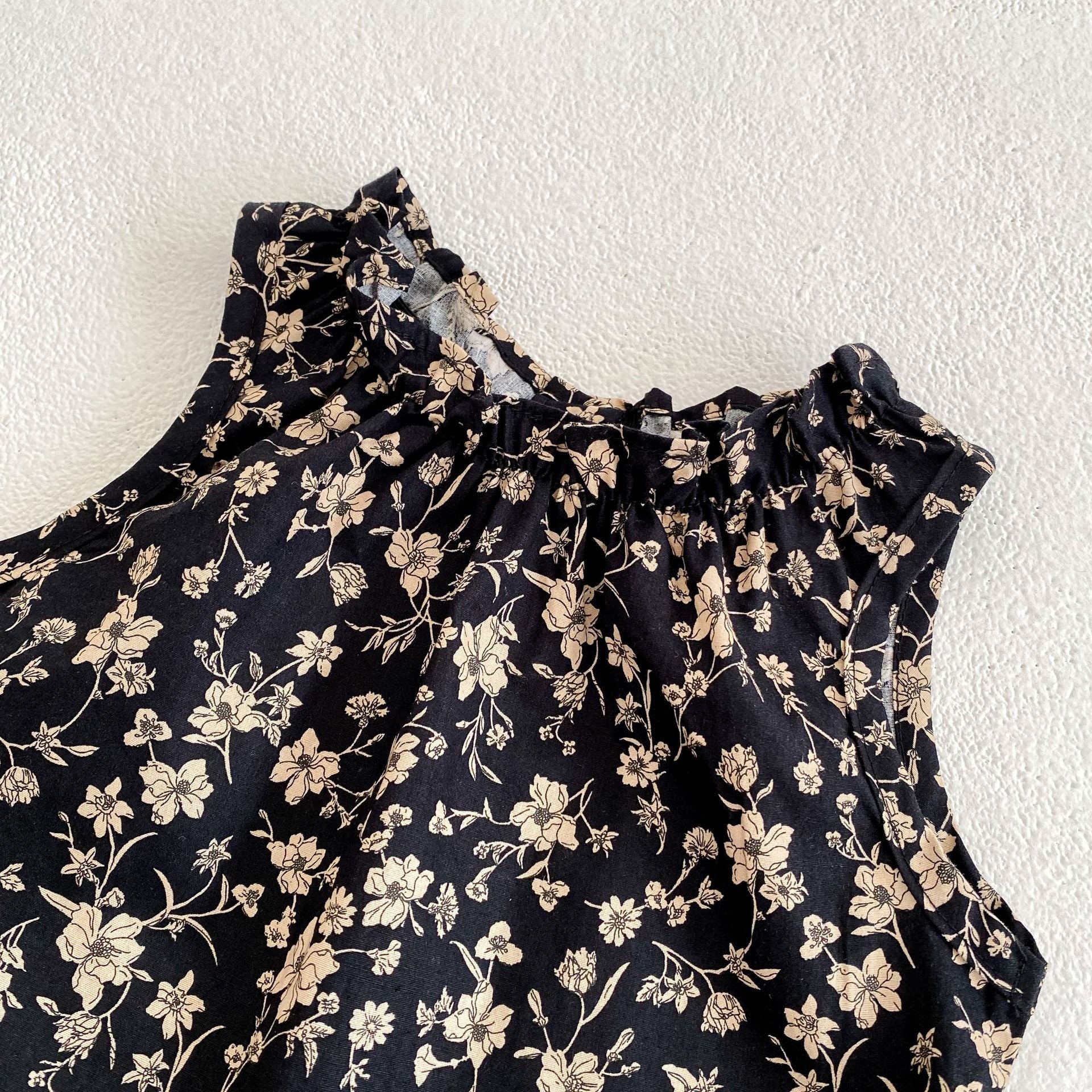 【BABY】ノースリーブレトロ花柄セットアップ CawaKomostore