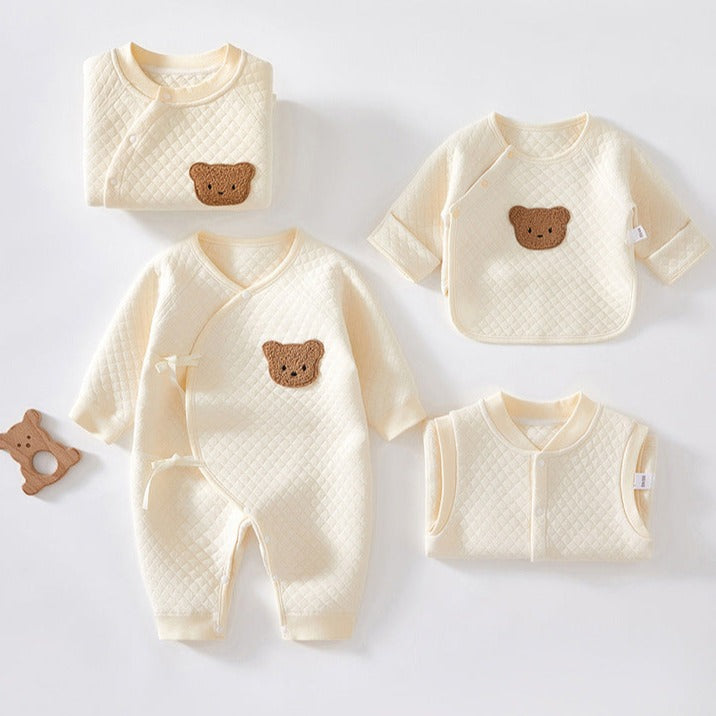【BABY】出産祝い：くまさワッペンパイピングトップス CawaKomostore
