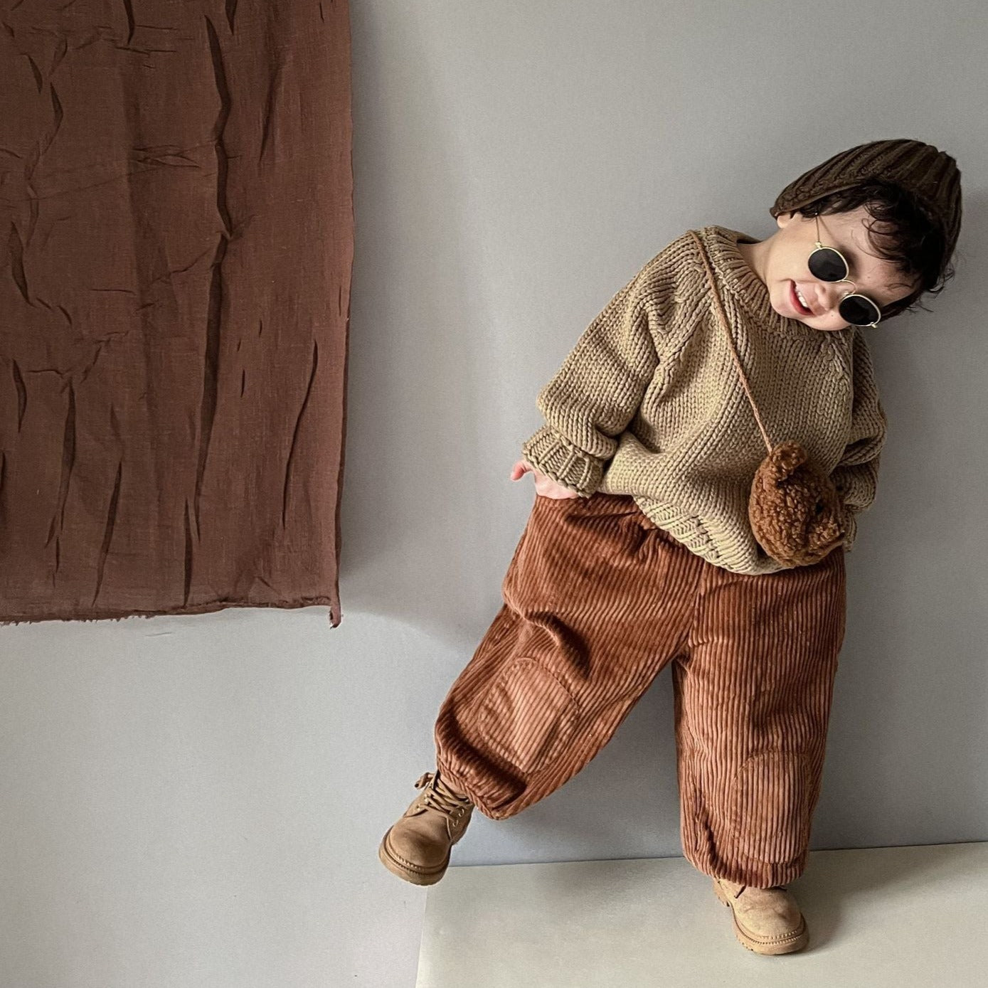 【GIRL・BOY】KIDSざっくりカラーニット CawaKomostore