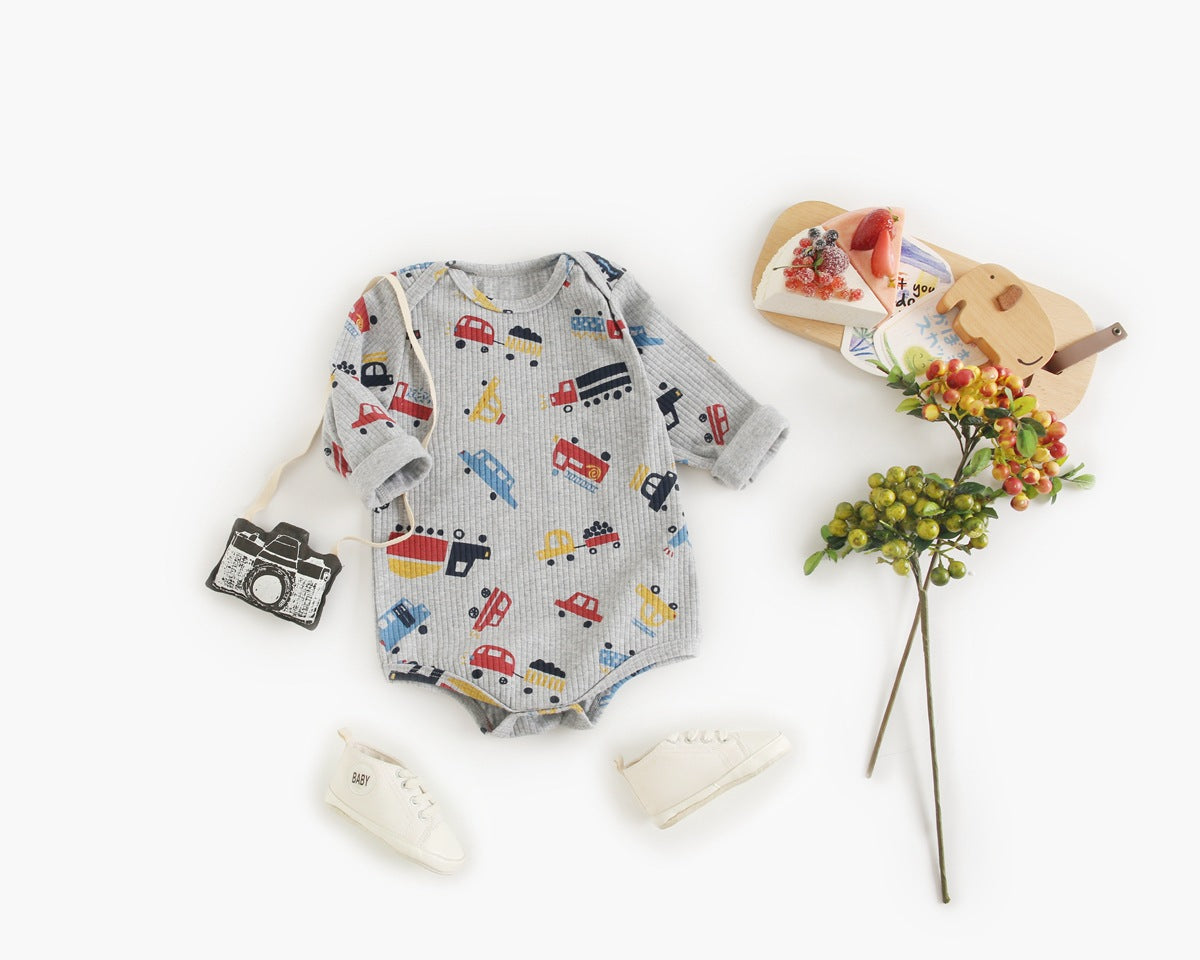 【BABY】総柄長袖ロンパース CawaKomostore