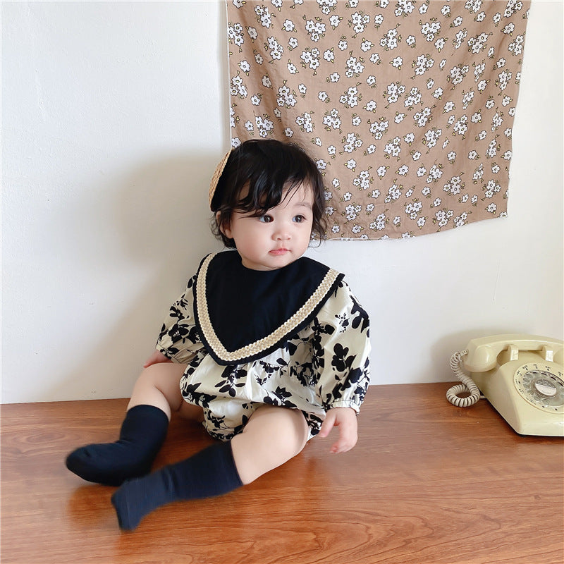 【BABY】エレガント花柄ロンパース・ワンピース CawaKomostore