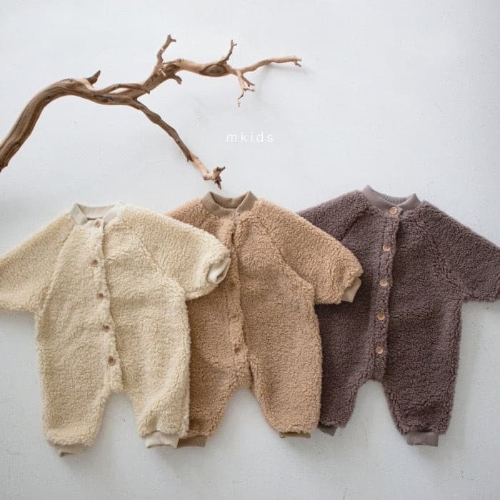【BABY】モコモコ・ボアジャンプスーツ CawaKomostore