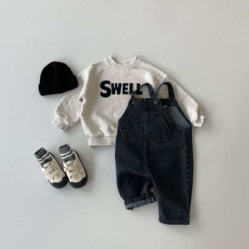 【BABY】バックデザインデニムサロペット CawaKomostore