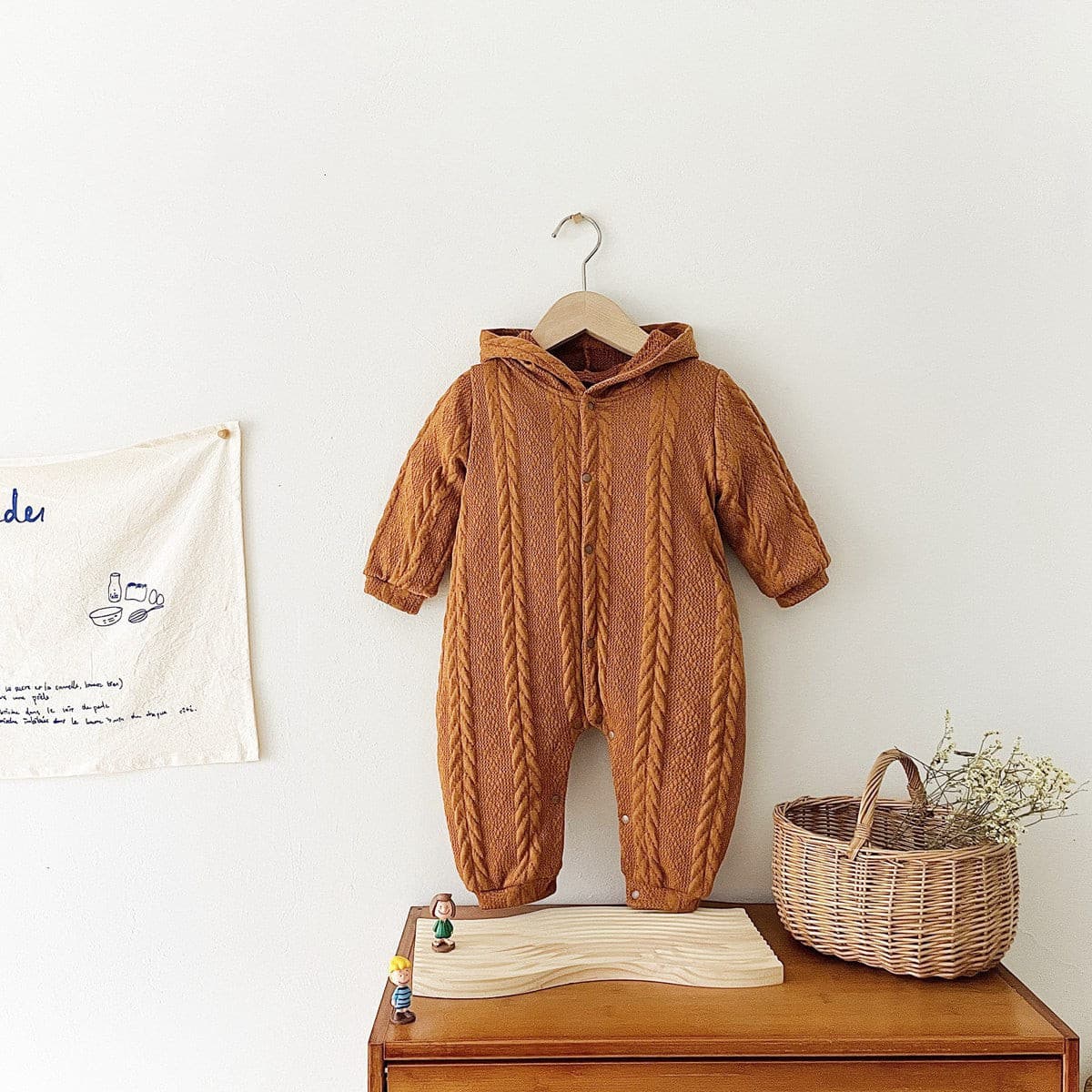 【BABY】ケーブル編み風 ジャンプスーツ CawaKomostore