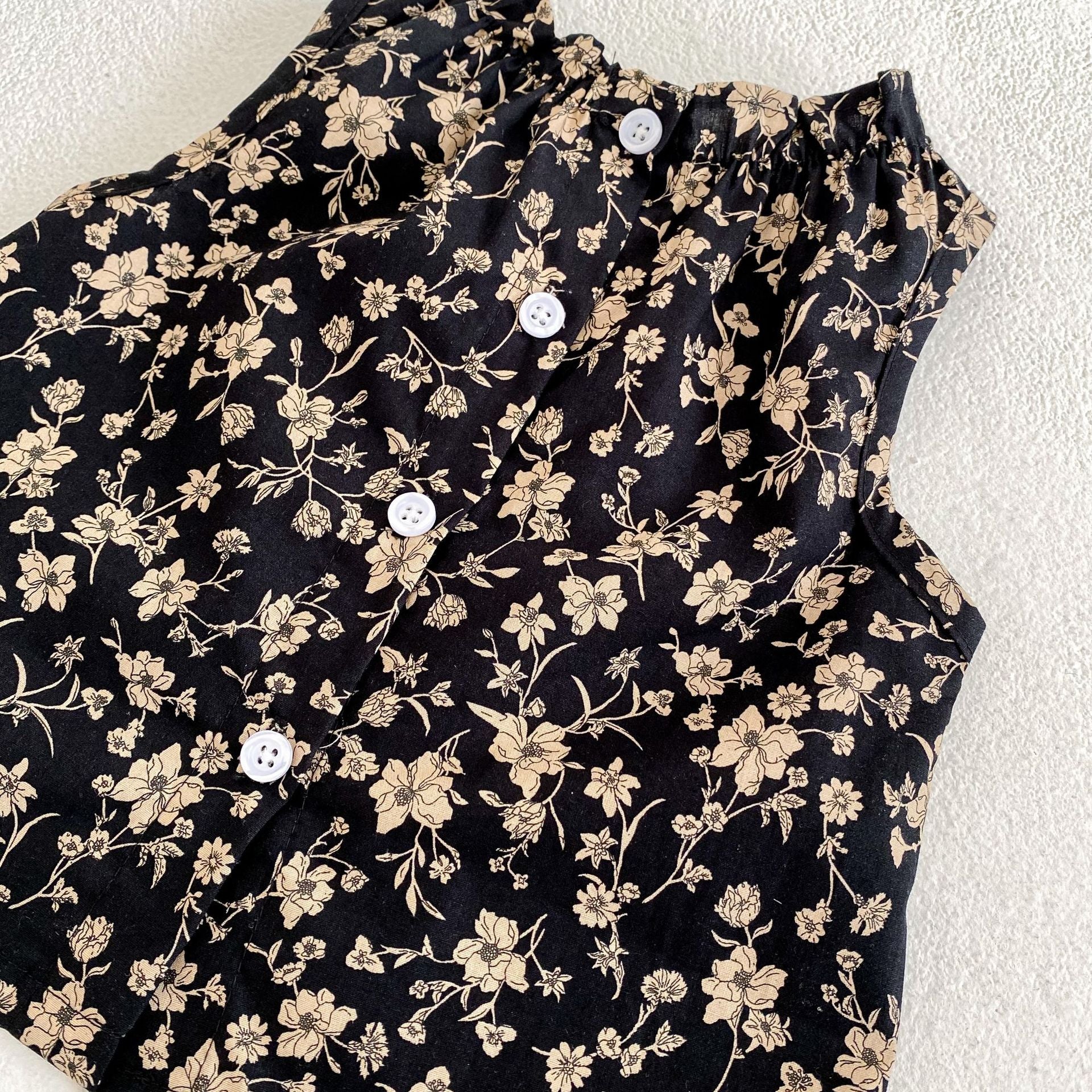 【BABY】ノースリーブレトロ花柄セットアップ CawaKomostore
