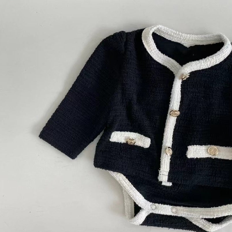 【BABY】モノクロボタンセットアップ CawaKomostore