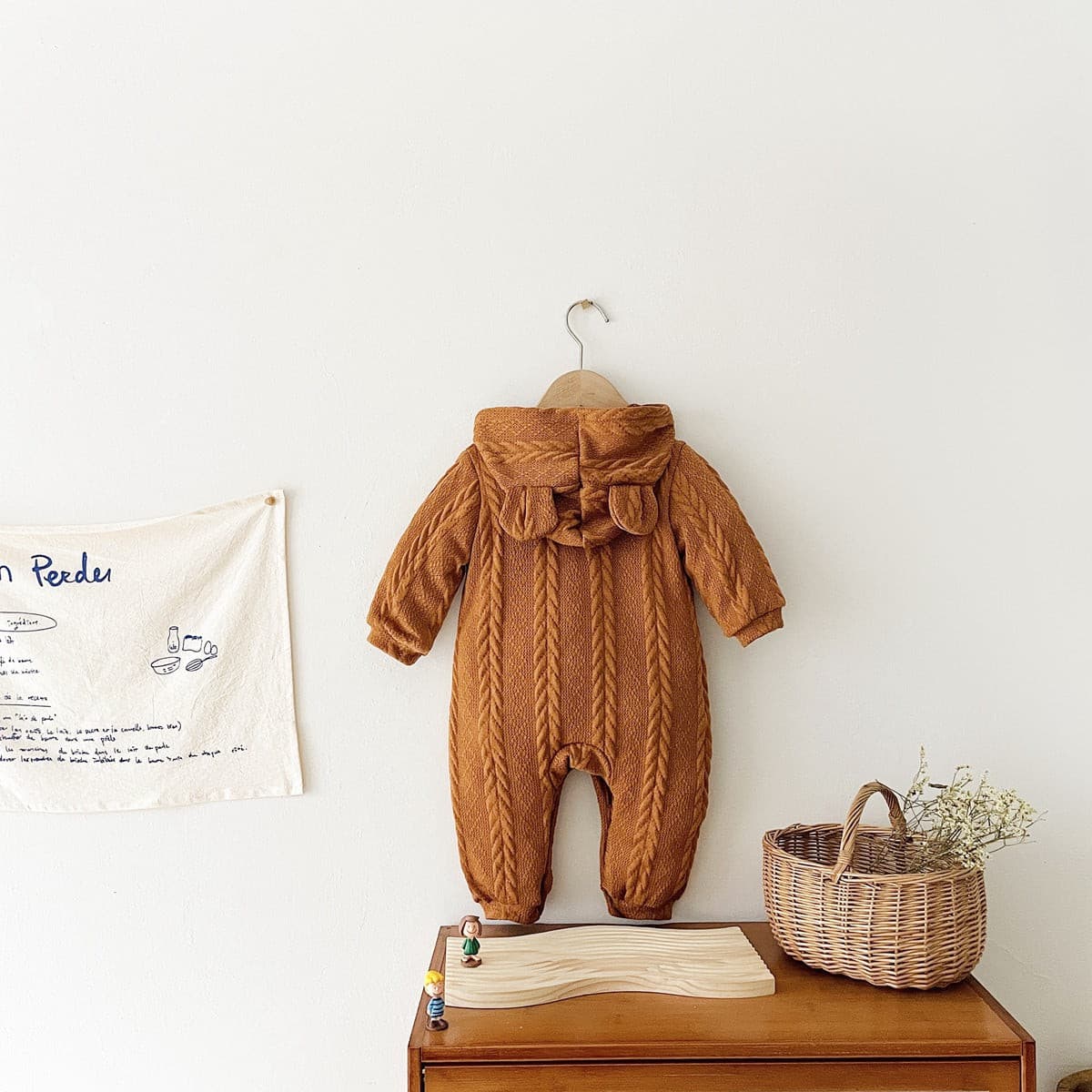 【BABY】ケーブル編み風 ジャンプスーツ CawaKomostore