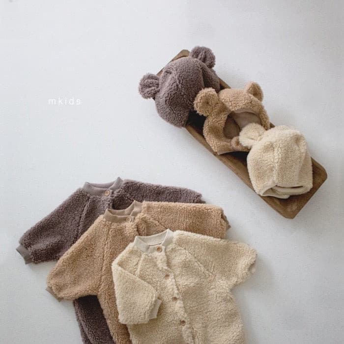 【BABY】モコモコ・ボアジャンプスーツ CawaKomostore