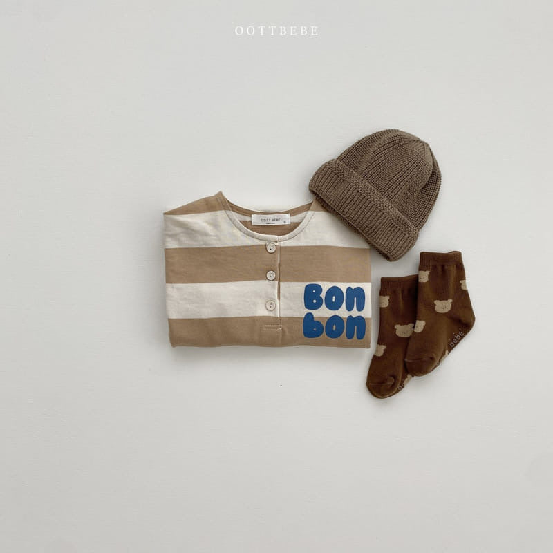 【BABY】BONBONボーダーカバーオール CawaKomostore