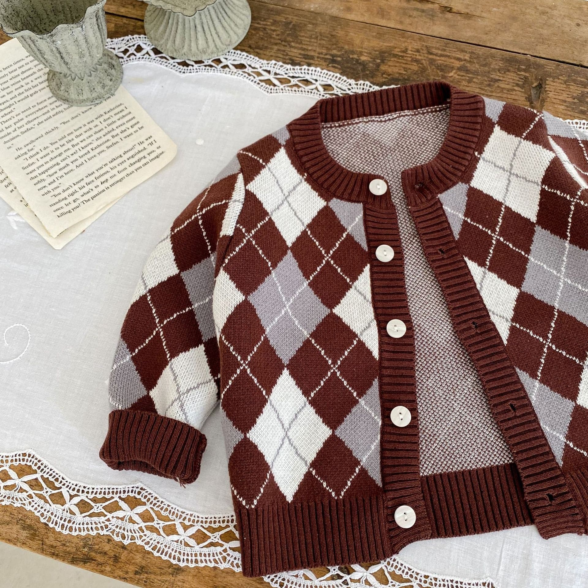 【BABY】アーガイルカーディガン CawaKomostore