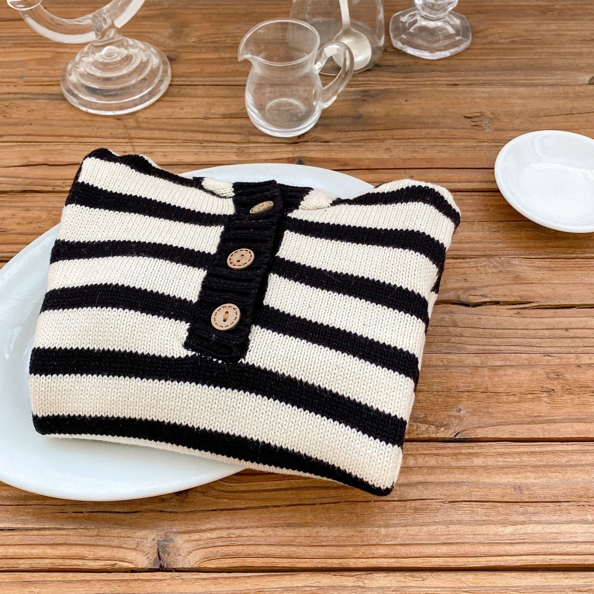 【BABY】ナチュラルボーダーニットロンパース CawaKomostore