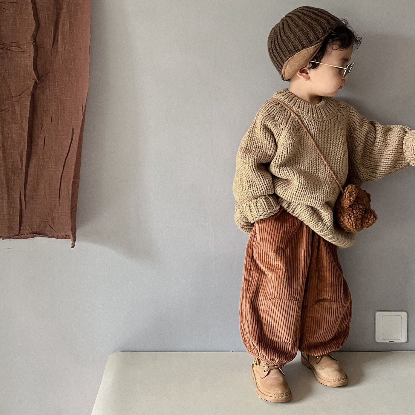 【GIRL・BOY】KIDSざっくりカラーニット CawaKomostore