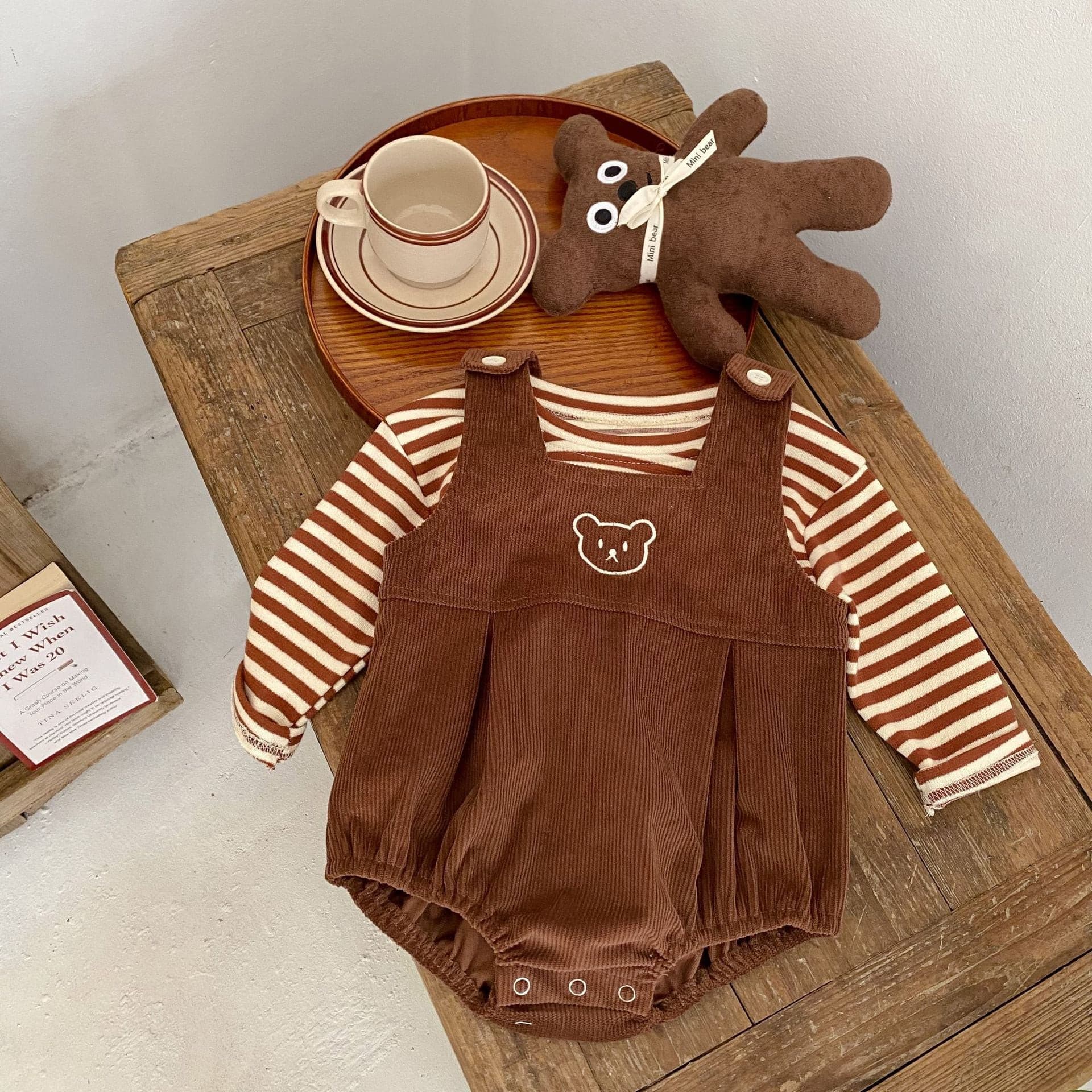 【BABY】コーデュロイベアサロペット（ロンT付き） CawaKomostore