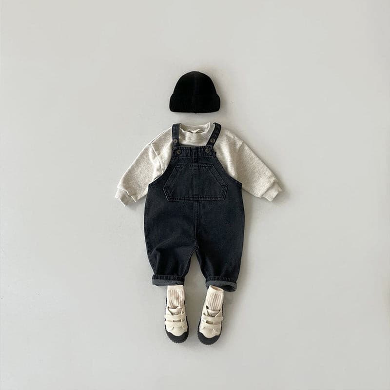 【BABY】バックデザインデニムサロペット CawaKomostore