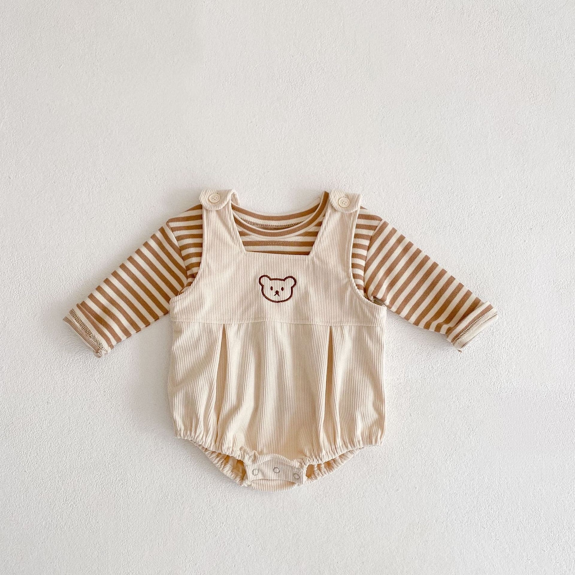【BABY】コーデュロイベアサロペット（ロンT付き） CawaKomostore