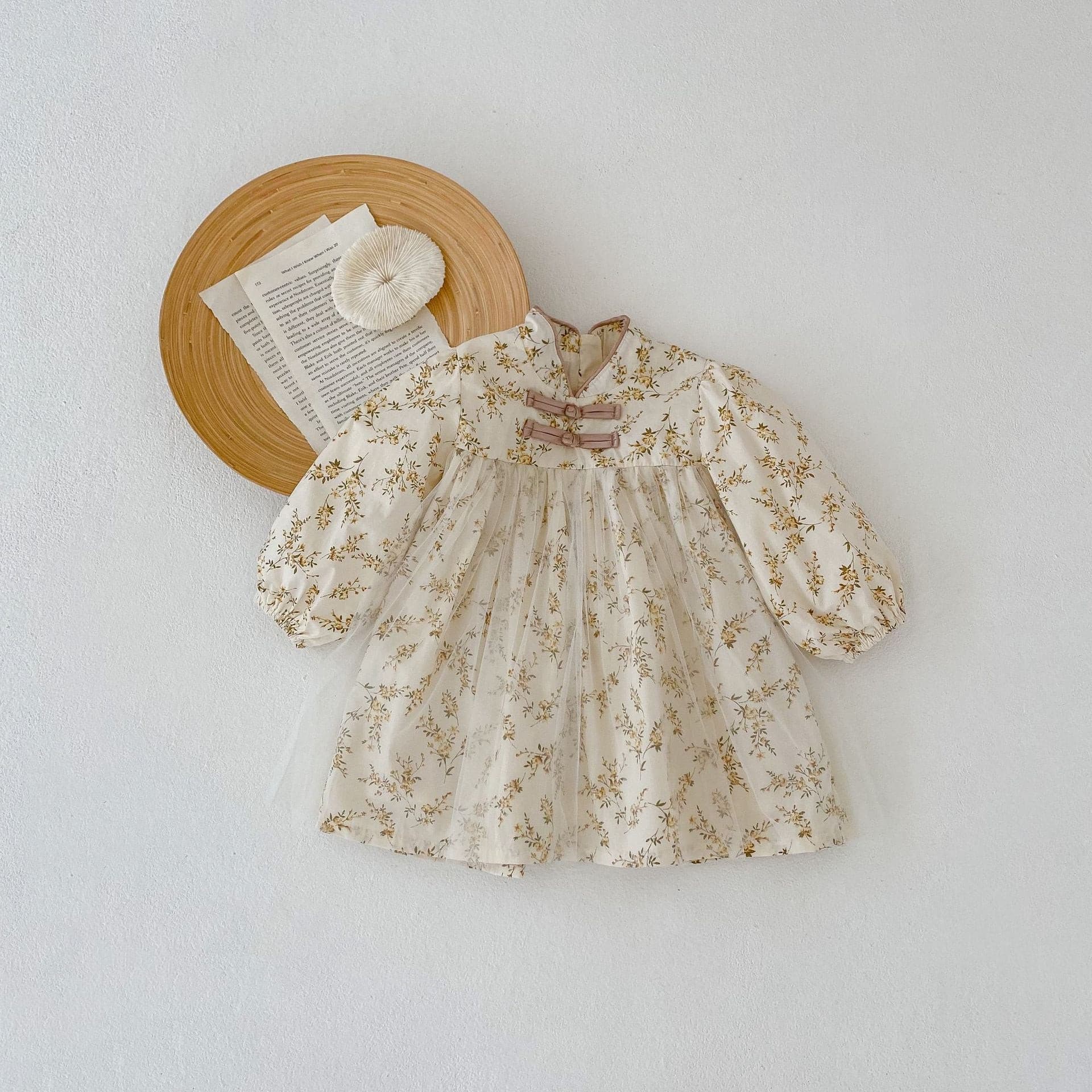 【GIRL】韓国リボン小花柄ワンピース CawaKomostore