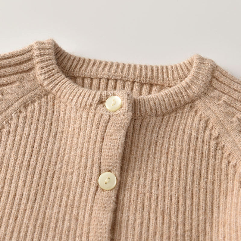 【BABY】コットンリブ編みニットロンパース CawaKomostore