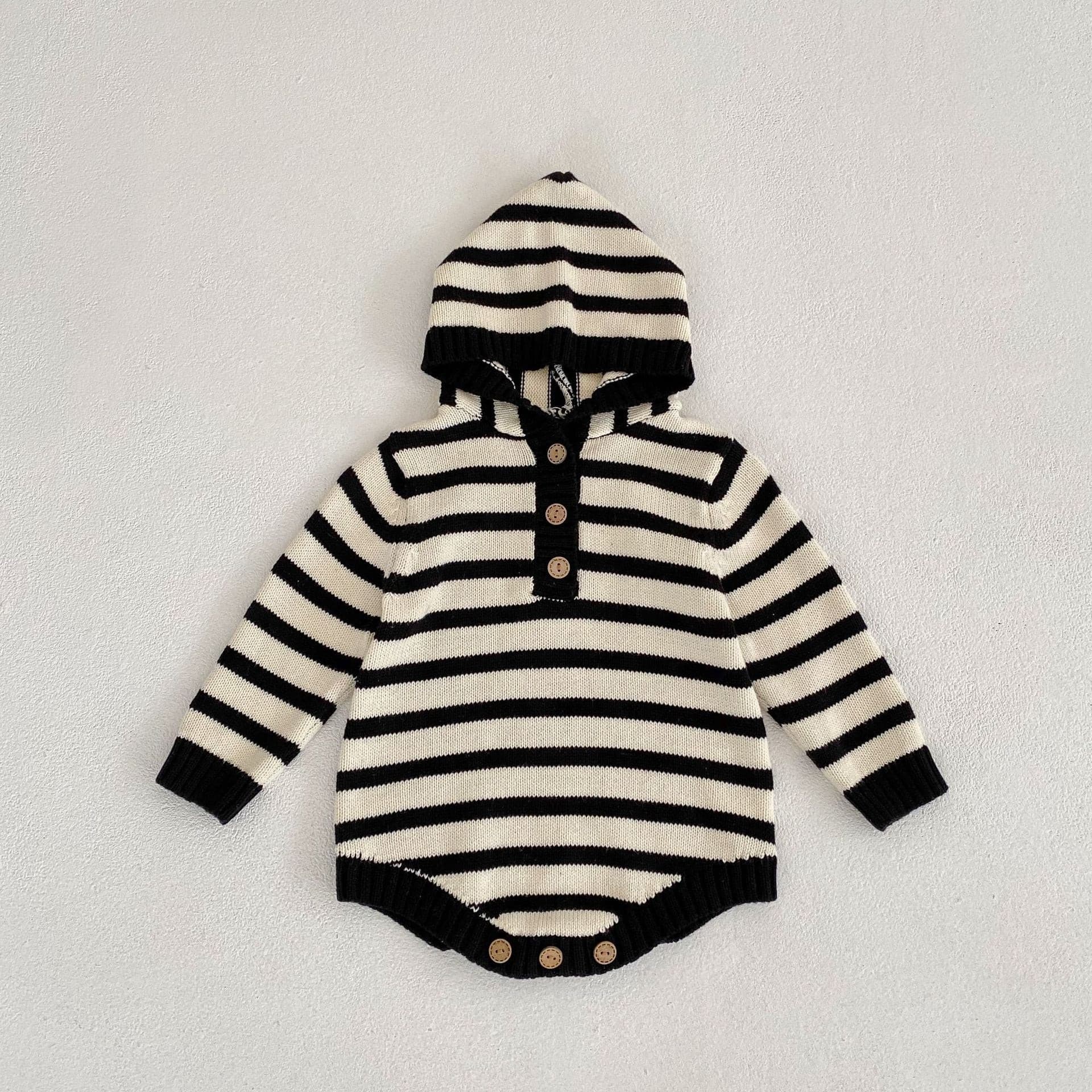 【BABY】ナチュラルボーダーニットロンパース CawaKomostore