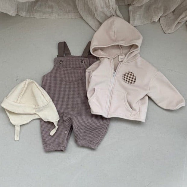 【BABY】ポケ付き・ワッフルオーバーオール CawaKomostore